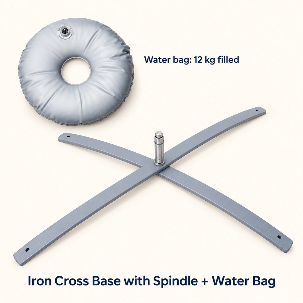 Cross Base with Water Bag – Teardrop & Feather Flag Stand