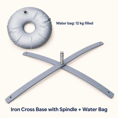 Cross Base with Water Bag – Teardrop & Feather Flag Stand